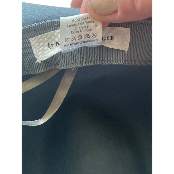 Anthropologie 100% Wool Fedora Slate Blue One Size Coastal Bohemian Quiet Luxury - Picture 3 of 10